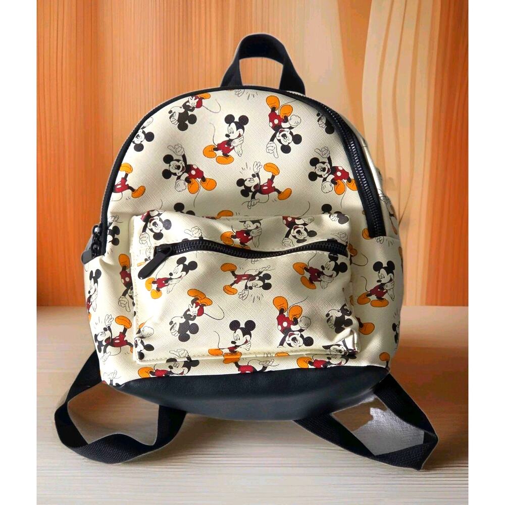 Disney Mickey Mouse Classic Animation Mini Backpack w Front Zip Pocket Bioworld